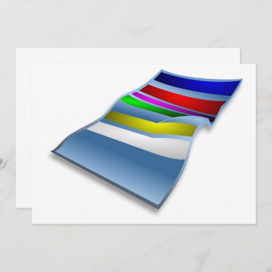 Beach Towel-uitnodigingen Kaart (Voorkant / Achterkant)