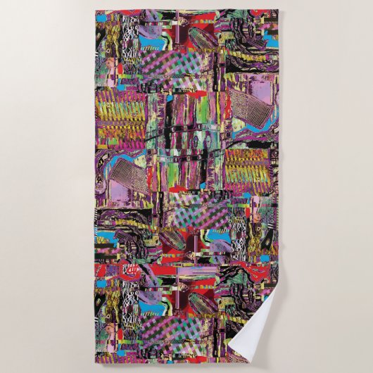Beach Towel – Urban Fractals Strandlaken (Voorkant)