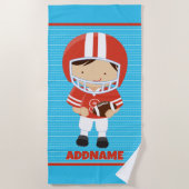 Beach Towel voor kinderen met Football en aangepas Strandlaken (Voorkant)