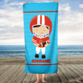Beach Towel voor kinderen met Football en aangepas Strandlaken