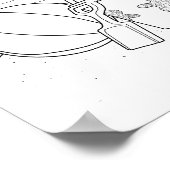 Beach Toys Adult Coloring Poster (Hoek)