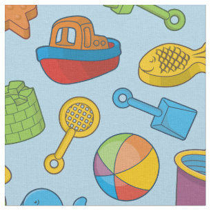 Beach Toys-pictogrammen Stof