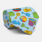 Beach Toys-pictogrammen Stropdas (Opgerold)