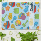 Beach Toys-pictogrammen Theedoek (Gevouwen)
