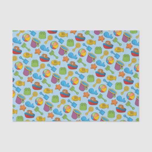 Beach Toys-pictogrammen Tissuepapier (Voorkant)