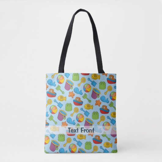 Beach Toys-pictogrammen Tote Bag (Voorkant)
