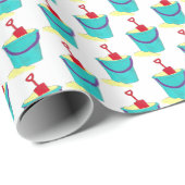 Beach Toys Sand Bucket Pail Shovel Summer Vacking Cadeaupapier (Rol Hoek)