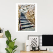 Beach trairway verticaal poster (Thuiskantoor)