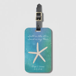 Beach Travel Wedding Bagagelabel