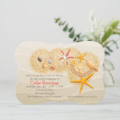 Beach Treasures Afstuderen Beach Party Uitnodiging (Staand voorkant)