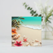 Beach Treasures Blank Wenskaart Kaart (Staand voorkant)