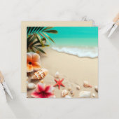 Beach Treasures Blank Wenskaart Kaart (Voorkant / Achterkant in situ)