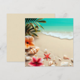 Beach Treasures Blank Wenskaart Kaart
