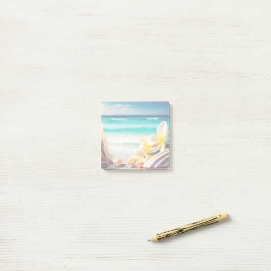 Beach Treasures Post-it® Notes (Op bureau)