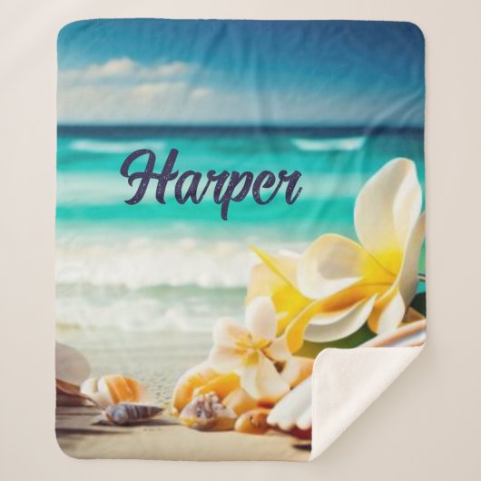 Beach Treasures Sherpa Deken (Voorkant)