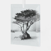 BEACH TREE Glass Ornament (Voorkant links)