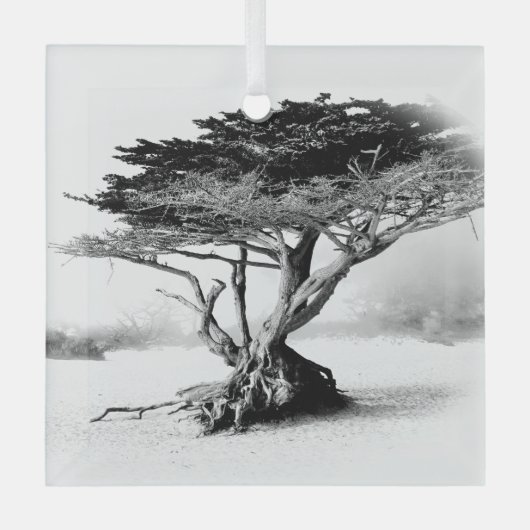 BEACH TREE Glass Ornament (Voorkant)