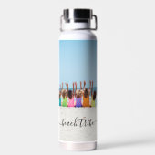 Beach Tribe Friends Vacation Bachelorette foto Waterfles (Achterkant)