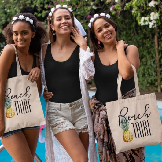 Beach Tribe Girl's Trip Bachelorette Vacation Tote Bag