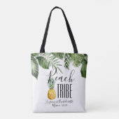 Beach Tribe Girl's Tropische Bachelorette Vacatie Tote Bag (Achterkant)