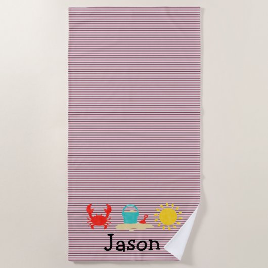 Beach Trio Beach Waterverf Strandlaken (Voorkant)