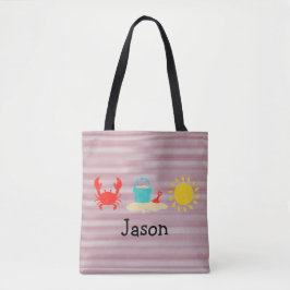 Beach Trio voor jongens Waterverf Tote Bag