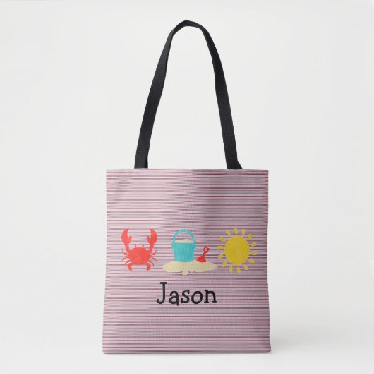 Beach Trio voor jongens Waterverf Tote Bag (Voorkant)