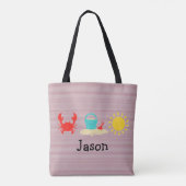 Beach Trio voor jongens Waterverf Tote Bag (Achterkant)