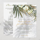 Beach Tropical all in one palms Shadows Weddenscha Kaart (Voorkant / Achterkant)