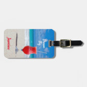 Beach Tropical Blue Ocean Dream Big Bagagelabel (Voorkant horizontaal)