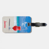 Beach Tropical Blue Ocean Dream Big Bagagelabel (Achterkant horizontaal)