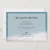 Beach Tropical Calligraphy New Address Moving Aankondiging (Achterkant)