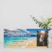 Beach Tropical Destination Weddenschap met foto Kaart (Staand voorkant)