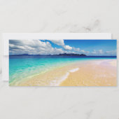 Beach Tropical Destination Weddenschap met foto Kaart (Achterkant)