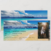 Beach Tropical Destination Weddenschap met foto V2 Kaart (Voorkant / Achterkant)