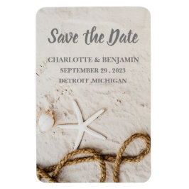 Beach Tropical Destination Wedding Save the Date Magneet