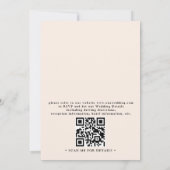 Beach Tropical Elegant Modern QR Code Wedding Kaart (Achterkant)