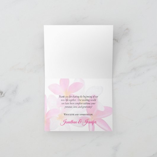 Beach Tropical Floral Hawaii Weduwschap Bedankt (Binnen)