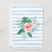 Beach Tropical Floral Hawaiian Colorful Wedding Kaart (Achterkant)