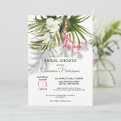 Beach Tropical Hawaii GreeneryFloral Vrijgezellenf Kaart (Staand voorkant)