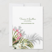 Beach Tropical Hawaii GreeneryFloral Vrijgezellenf Kaart (Achterkant)