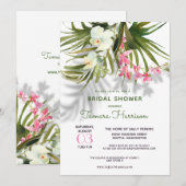 Beach Tropical Hawaii GreeneryFloral Vrijgezellenf Kaart (Voorkant / Achterkant)