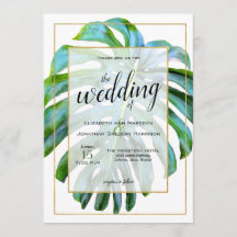 Beach Tropical Hawaii Leaf Foto Greenery Wedding