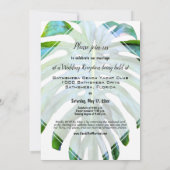 Beach Tropical Hawaii Leaf net getrouwd met legant Kaart (Achterkant)