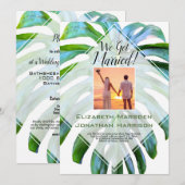 Beach Tropical Hawaii Leaf net getrouwd met legant Kaart (Voorkant / Achterkant)