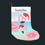 Beach Tropical Kerstmis Flamingo Birds Kleine Kerstsok<br><div class="desc">Copyright Bendel Creative Design LLC Alle rechten voorbehouden.</div>