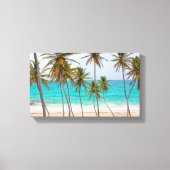 Beach Tropical met palmbomen Canvas Afdruk (Voorkant)
