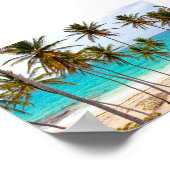 Beach Tropical met palmbomen Poster (Hoek)