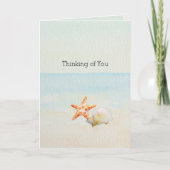 Beach Tropical met Starfish and Conch Kaart (Voorkant)