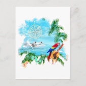 Beach Tropical Music Briefkaart (Voorkant)